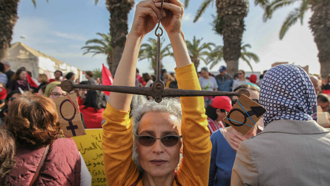 Tunisian woman equality protest - Getty