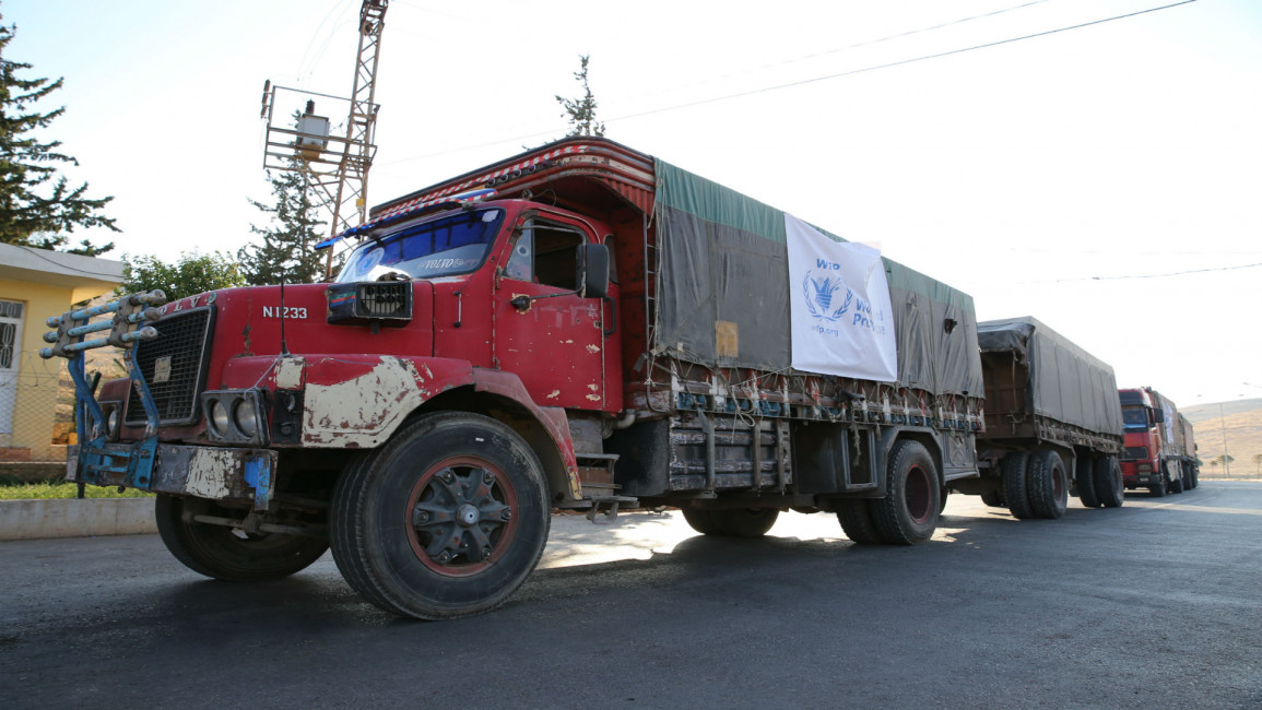 UN aid trucks Anadolu