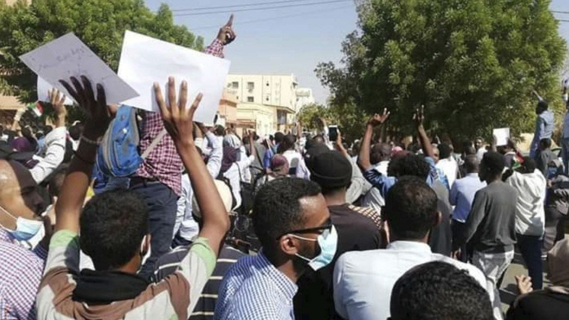 Sudan protest - AP