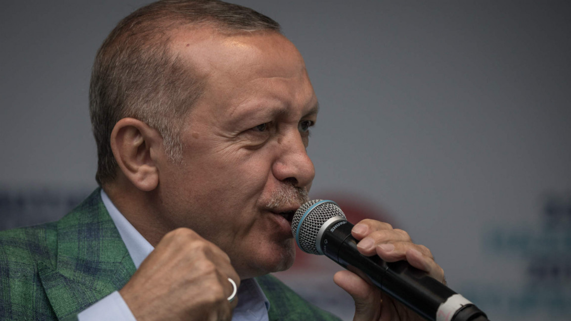 Erdogan wearing a killer green jacket