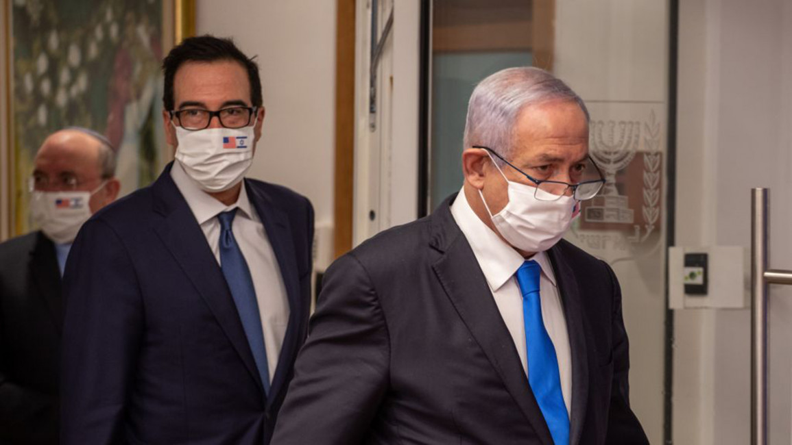 Netanyahu and Mnuchin[Getty]