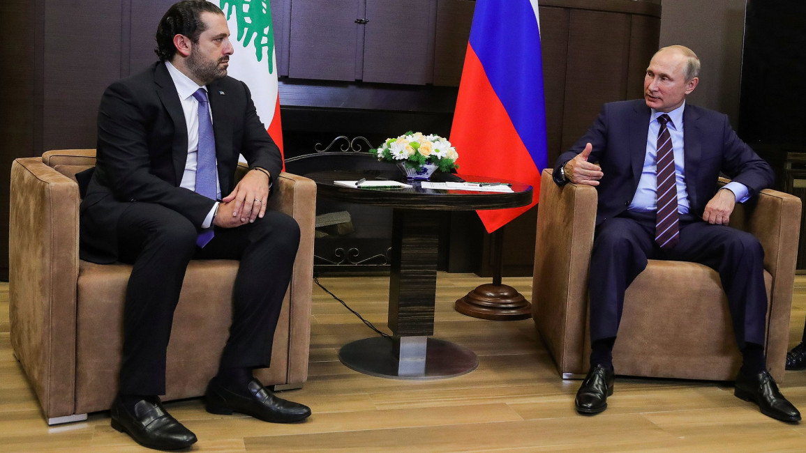 Putin Hariri AFP