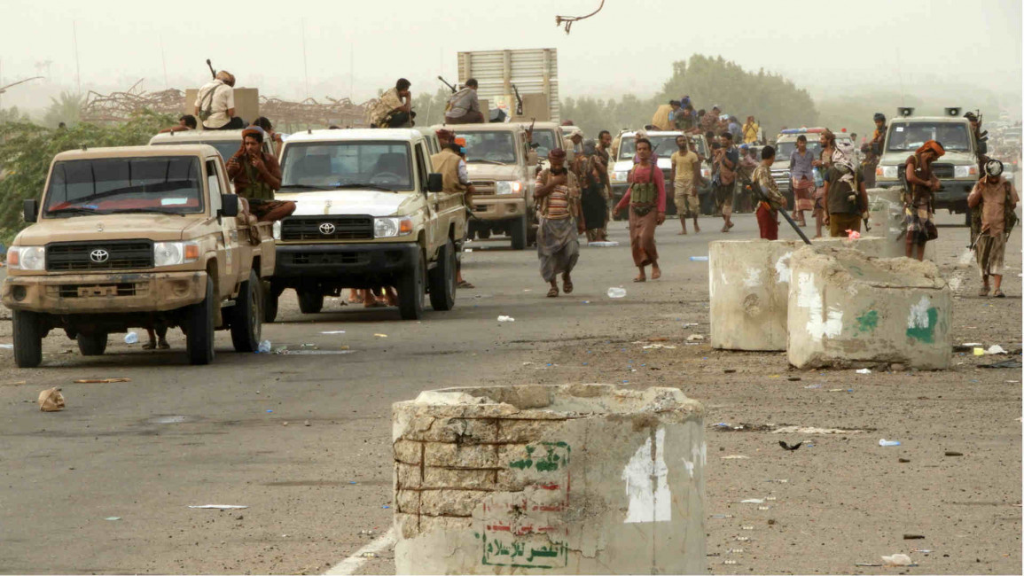 Pro-government Yemen forces in Hodeida