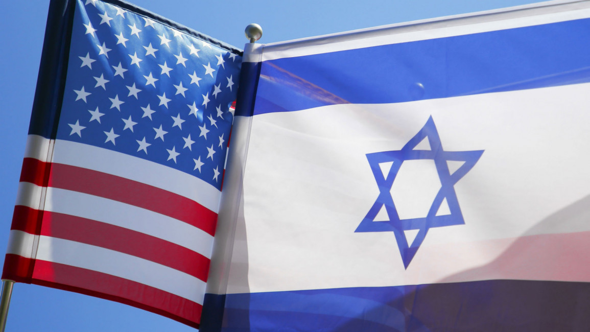 American Israeli flags
