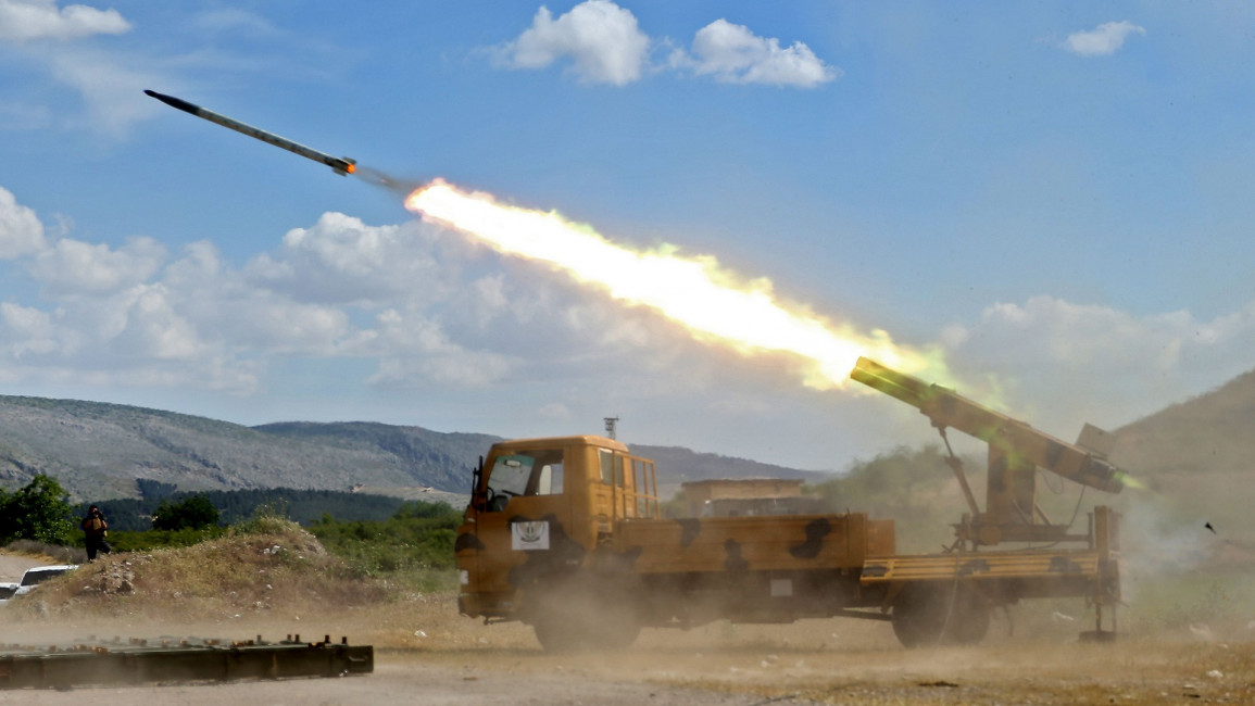 syrian rebels rocket getty