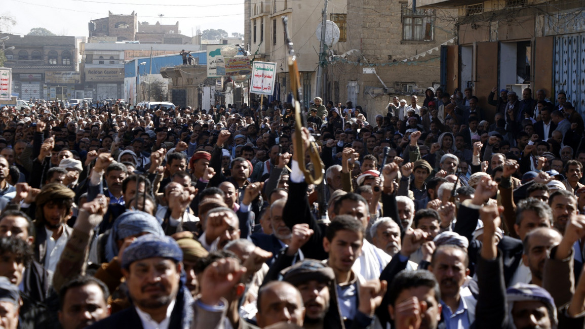 yemen houthi protest