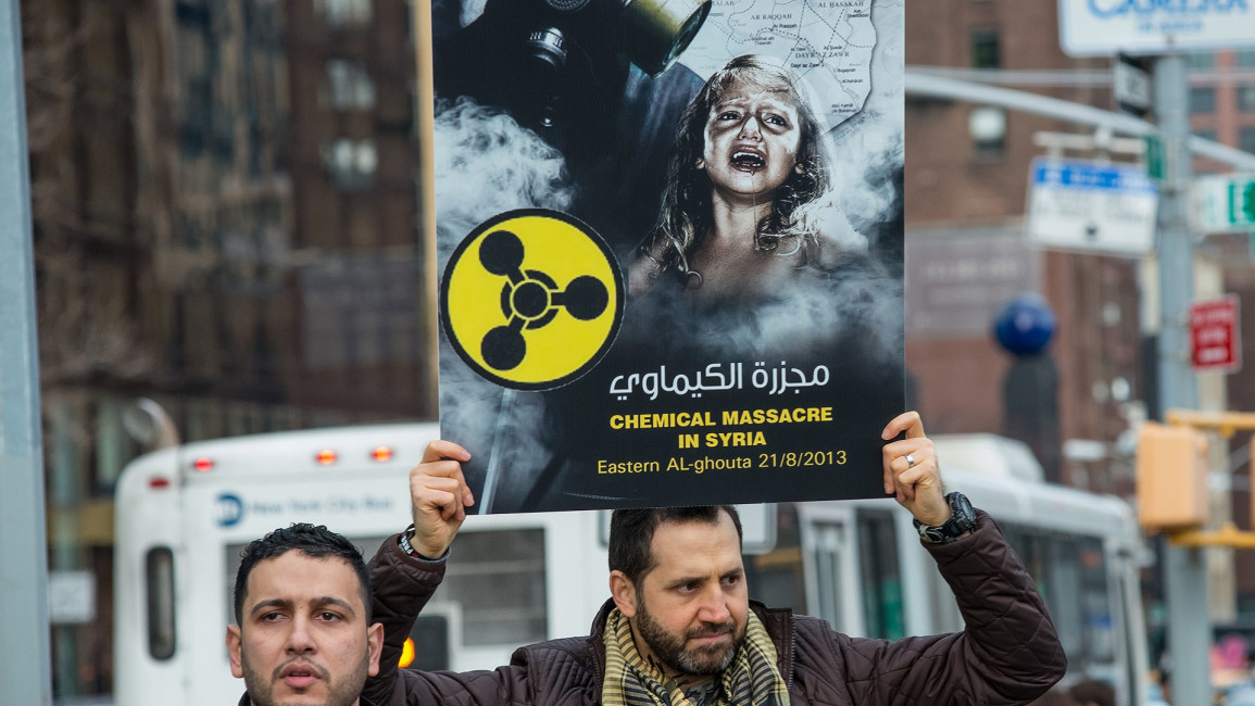 Syria Chemical weapons protest