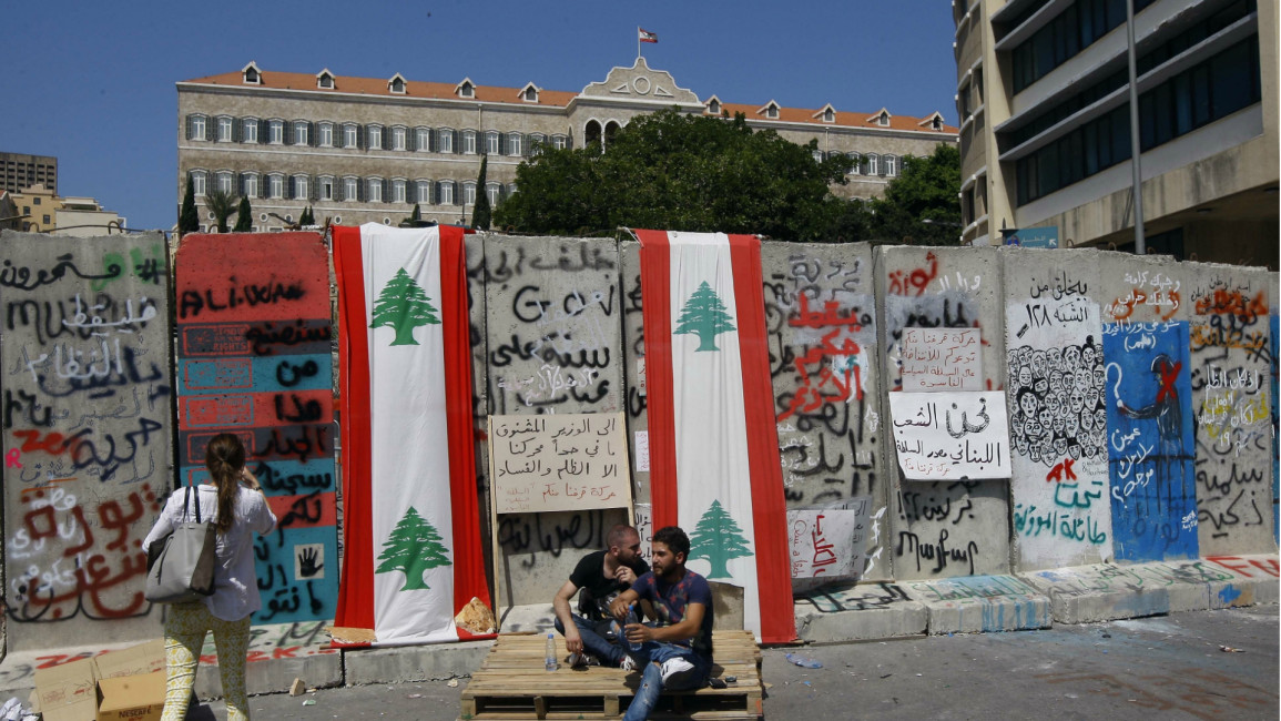 Lebanon wall protests graffiti