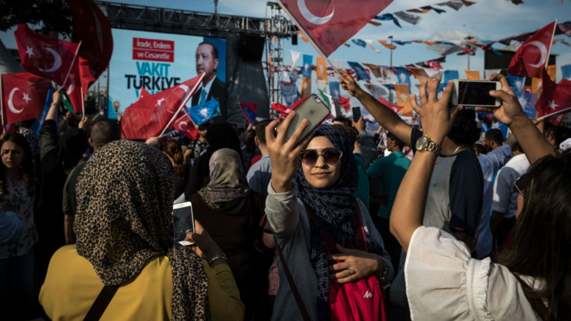 Erdogan women rally - Getty
