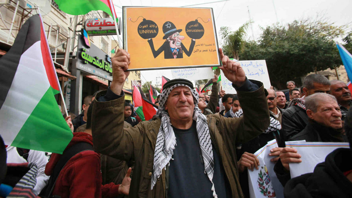 UNRWA protest - Getty
