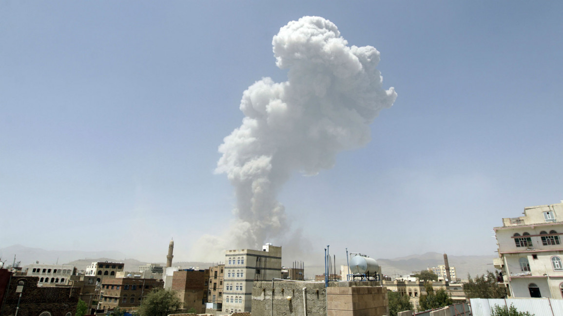 Yemen Sanaa air raid Getty
