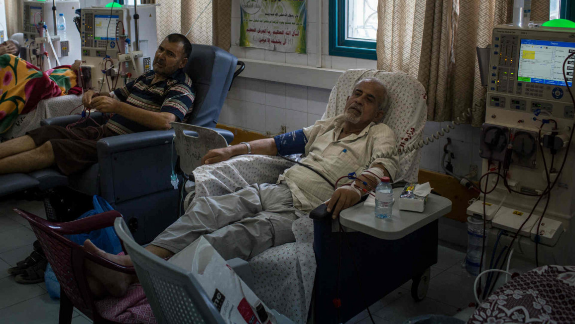 Kidney patients at Gazan hospital