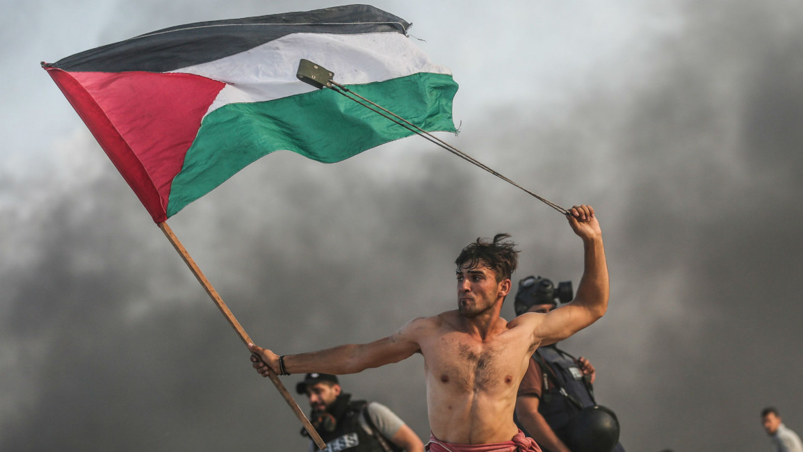 Gaza iconic protester getty