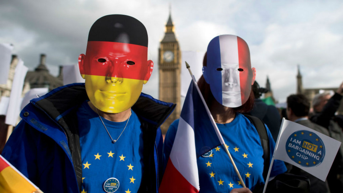 EU protest London - AFP
