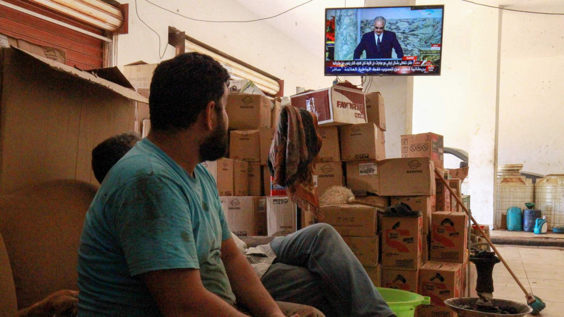 Libya televised Cairo agreement Haftar - Getty