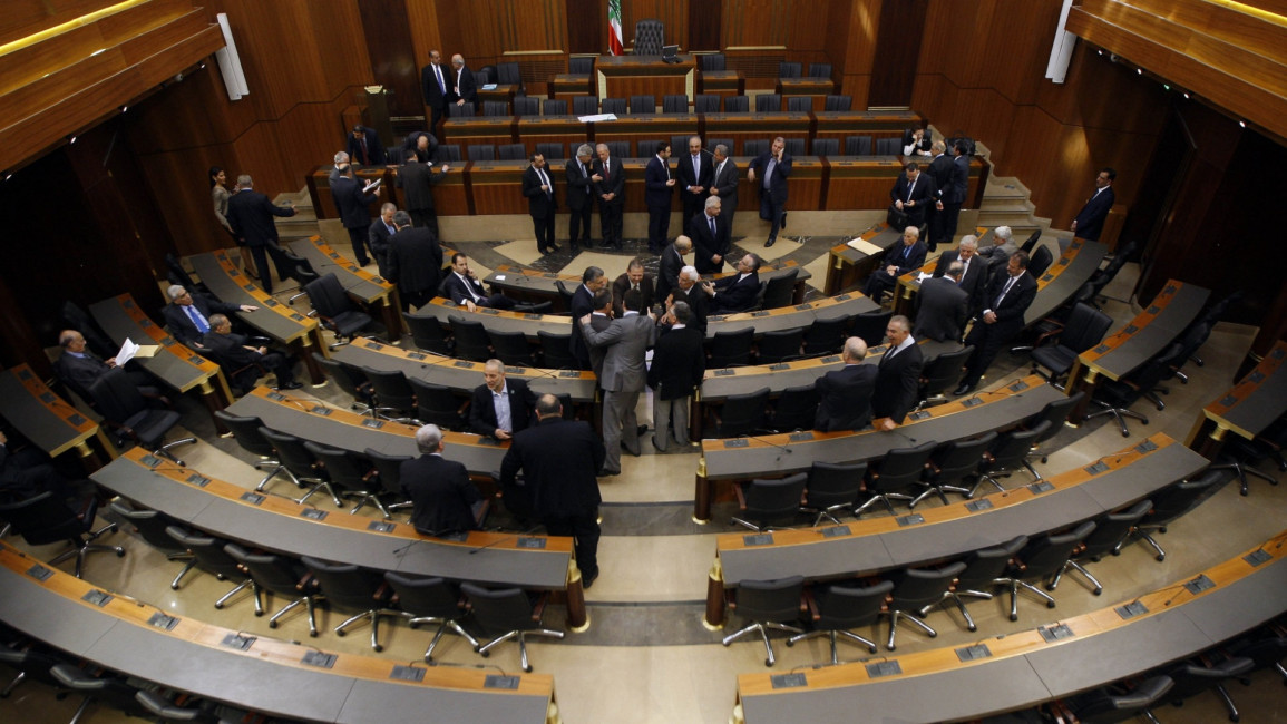Lebanese parliament scuffle