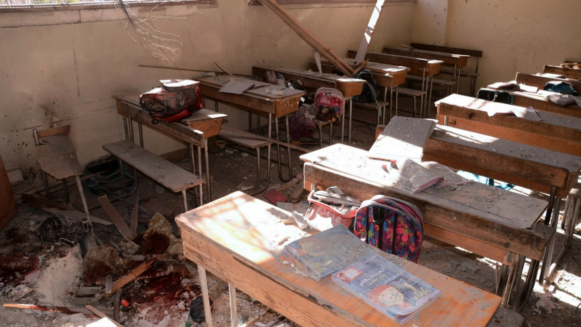 Aleppo school bombing [Getty]