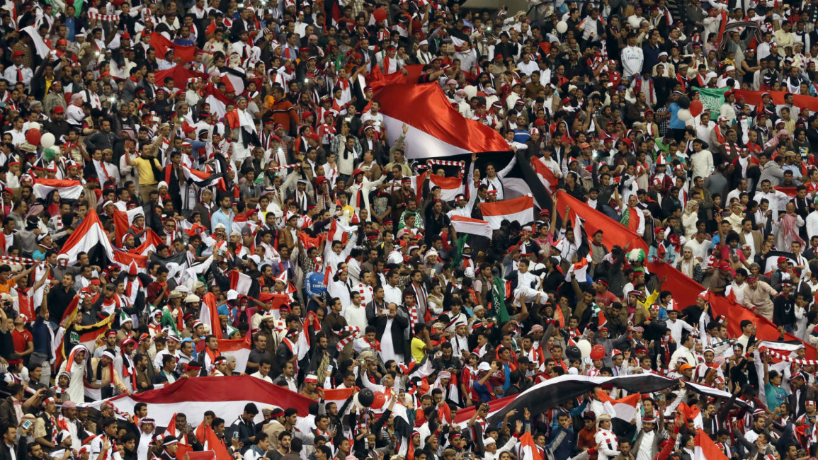 Yemeni fans in Gulf Cup match [AFP]