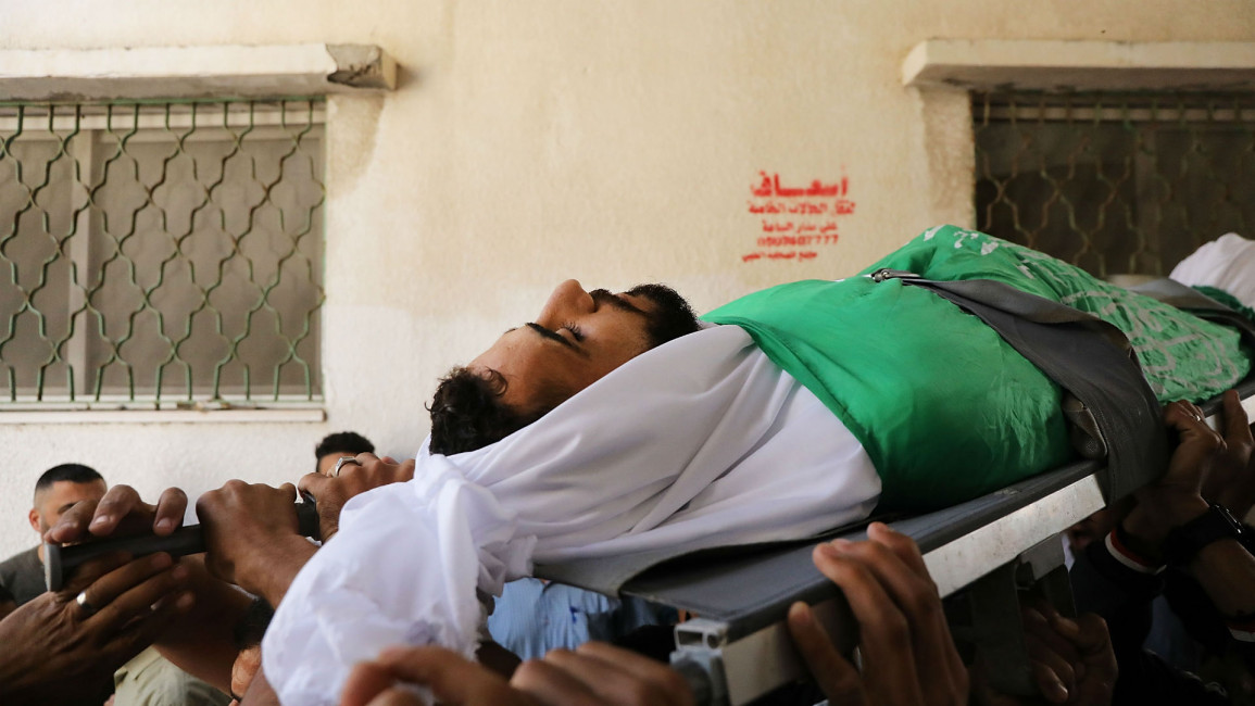 Gaza funeral embassy day massacre