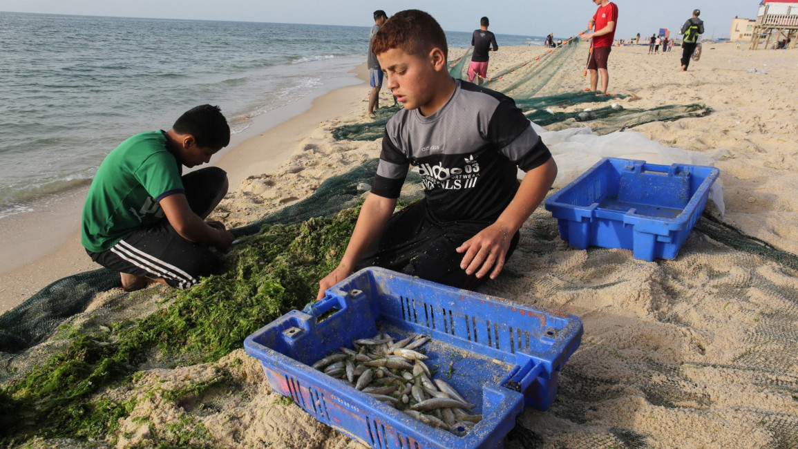 Gaza fishermen [AFP/Getty]