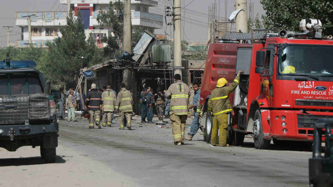 Site of suicide blast in afghanistan