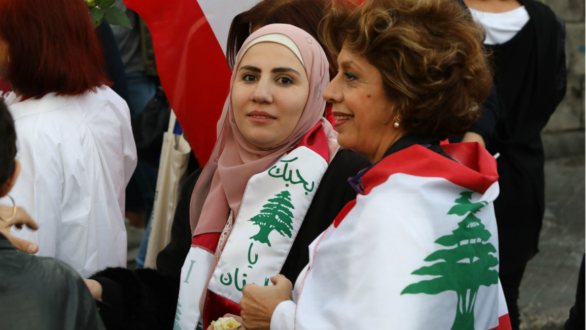 Lebanon woman -- AFP