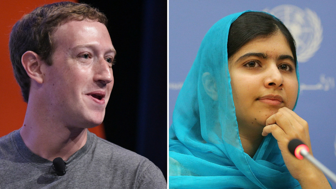 Malala Mark Zuckerberg [Getty[