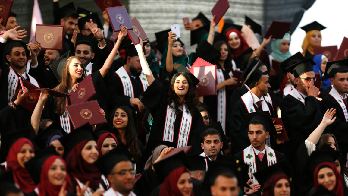 Palestinians graduate from Birzeit University [Getty]
