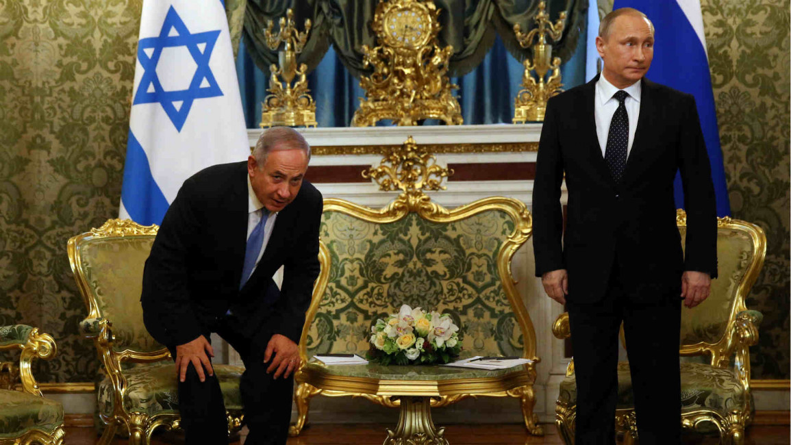 Putin with Netanyahu at Kremlin