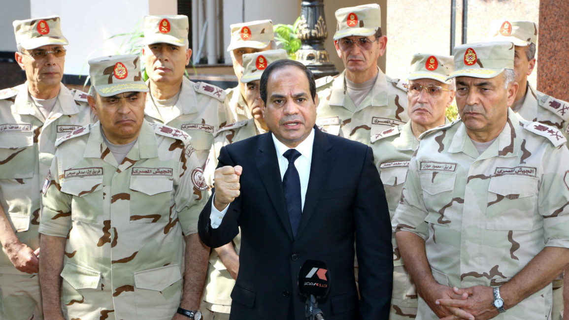 Sisi military officers army getty