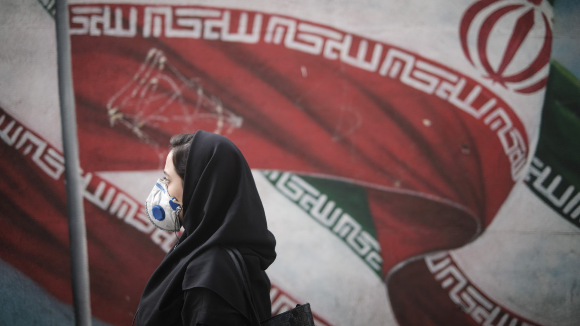 Iran Covid flag [NurPhoto/Getty]