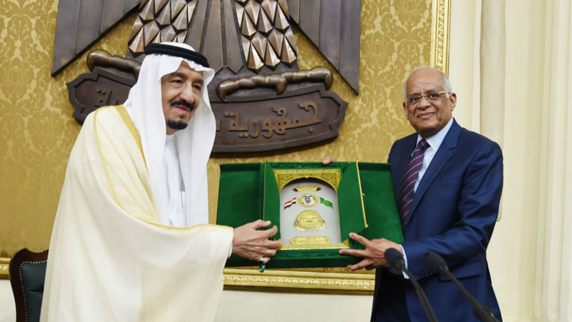 King Salman Egypt parliament [Khaled Meshaal/The New Arab]