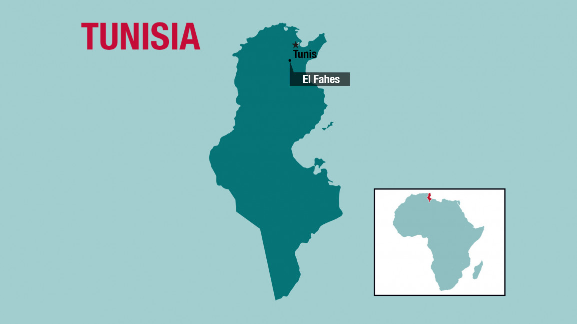 Map: Tunisia - El Fahes