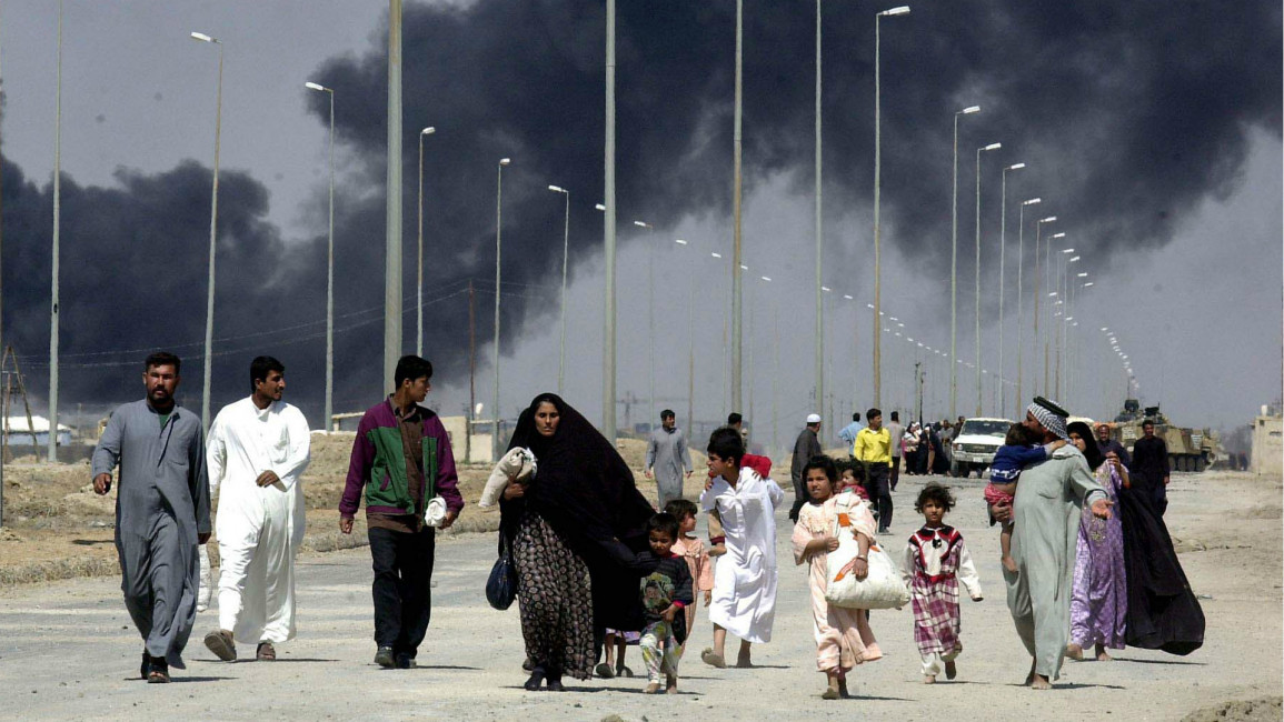 Iraq Basra 2003 refugees AFP