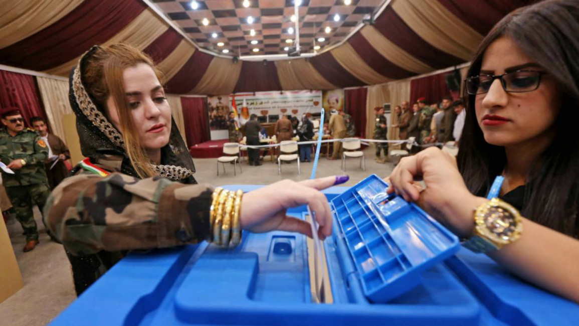 Kurdish referendum voters - AFP