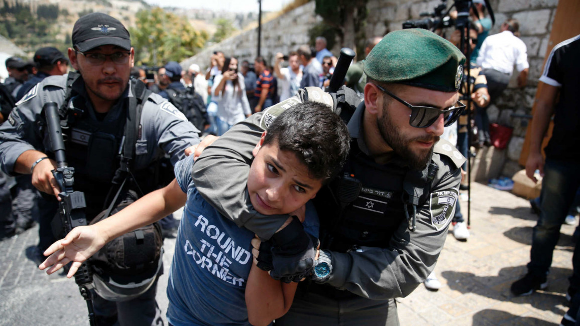 Israel arrests child AFP