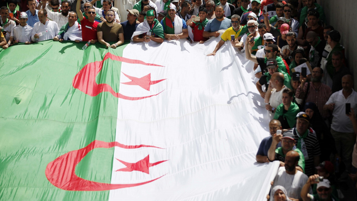algeria protest getty flag