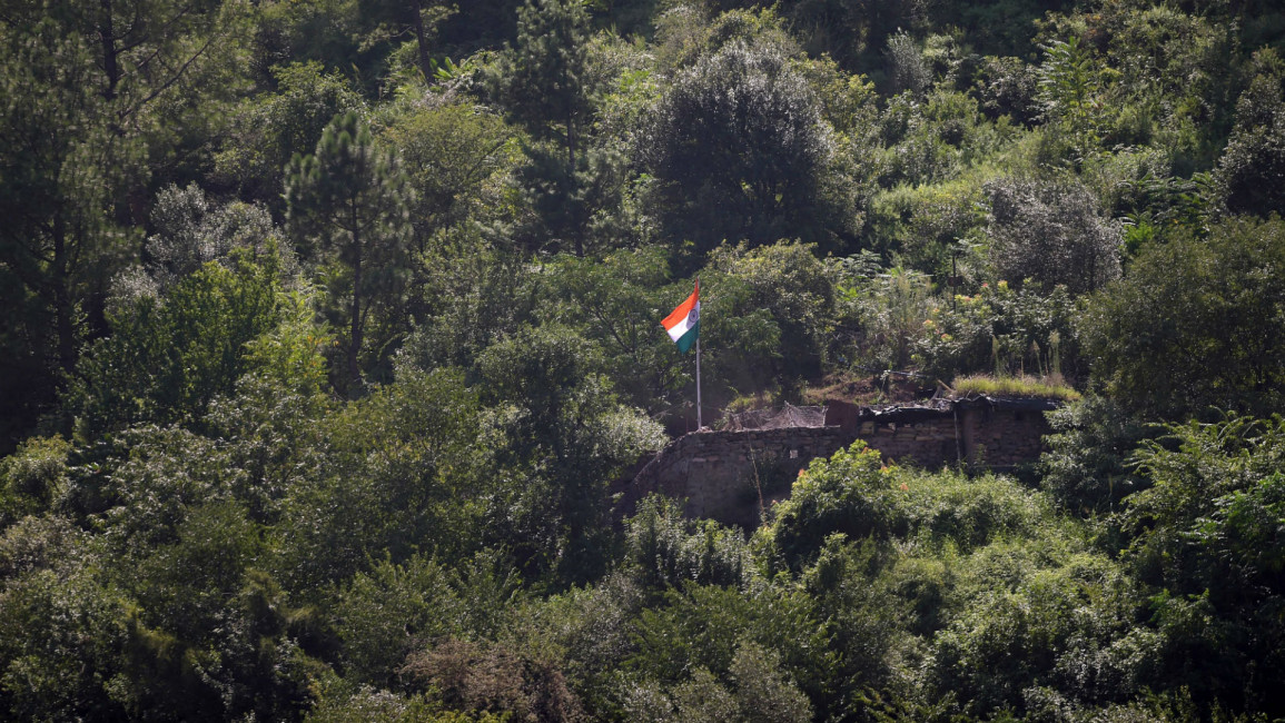 Indian flag near LoC [AFP