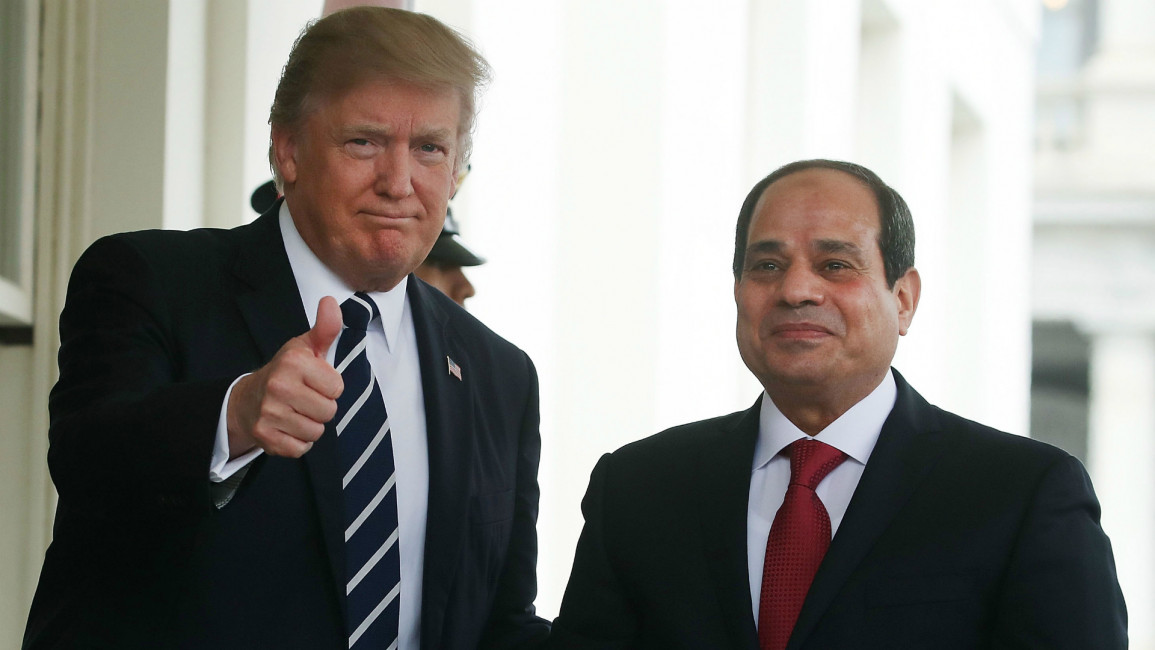 Trump and Sisi -- Getty