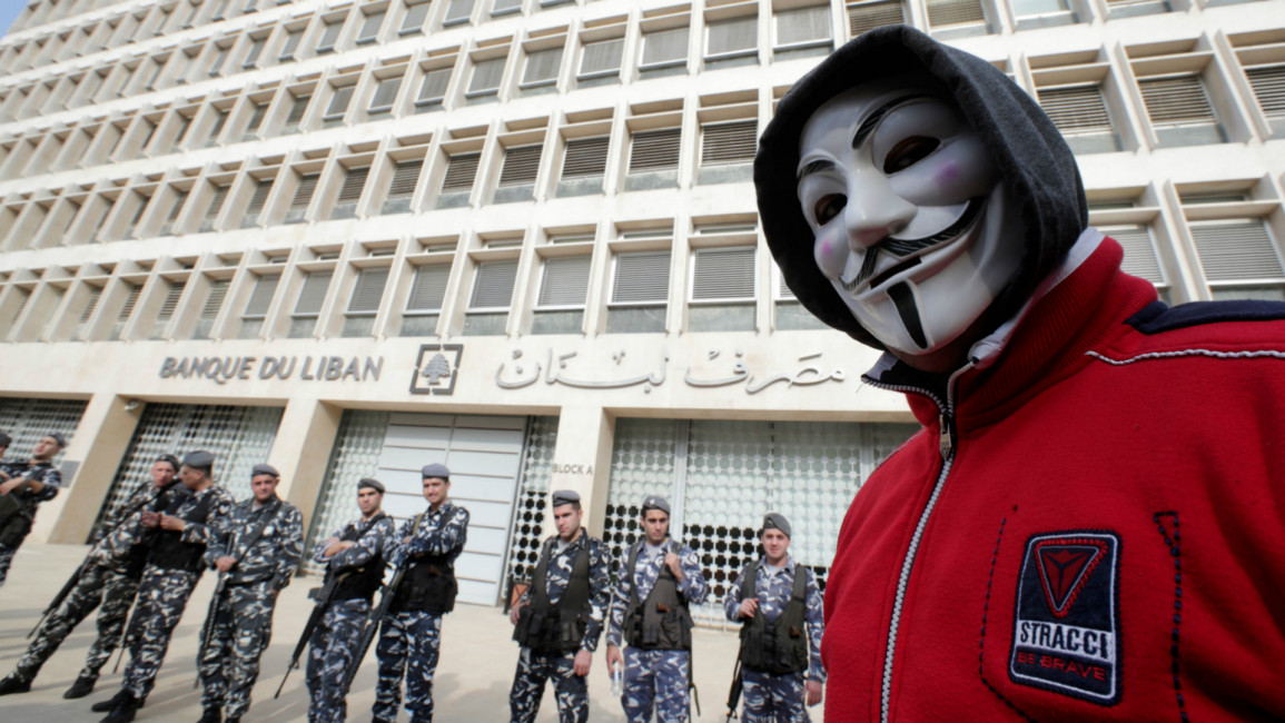 Lebanon banks -- AFP