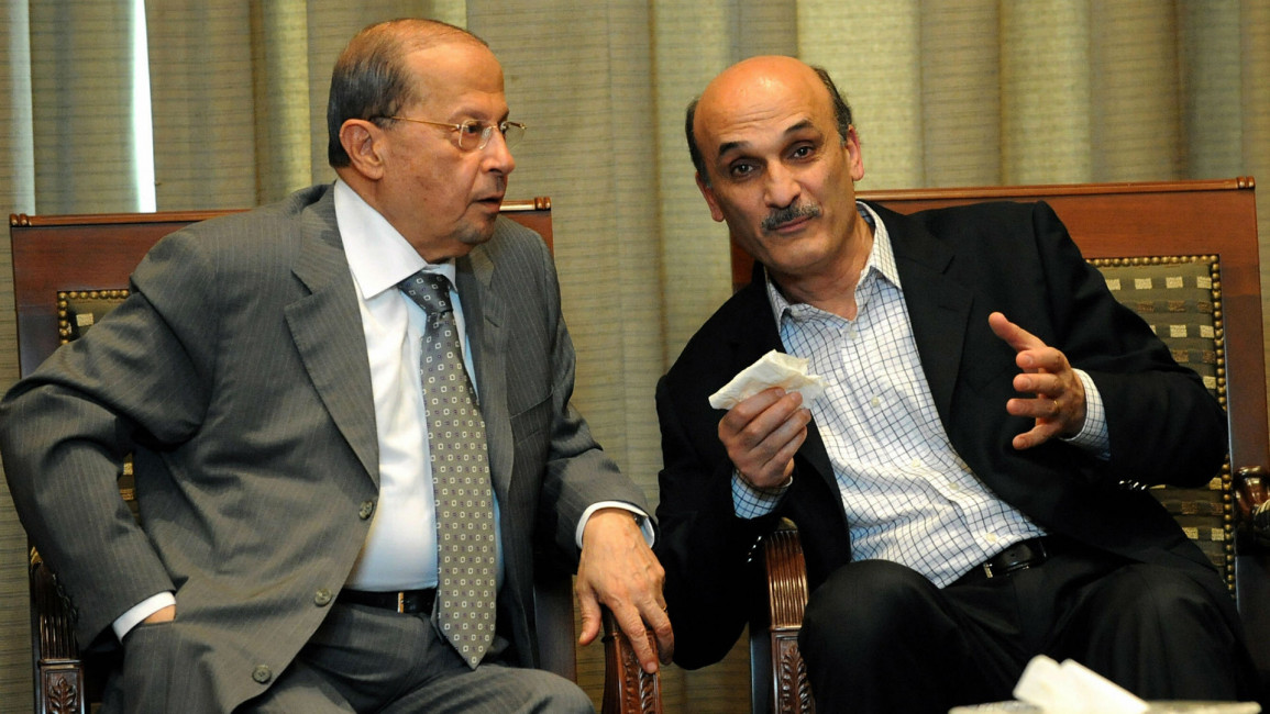 Michel Aoun Samir Geagea Lebanon President AFP