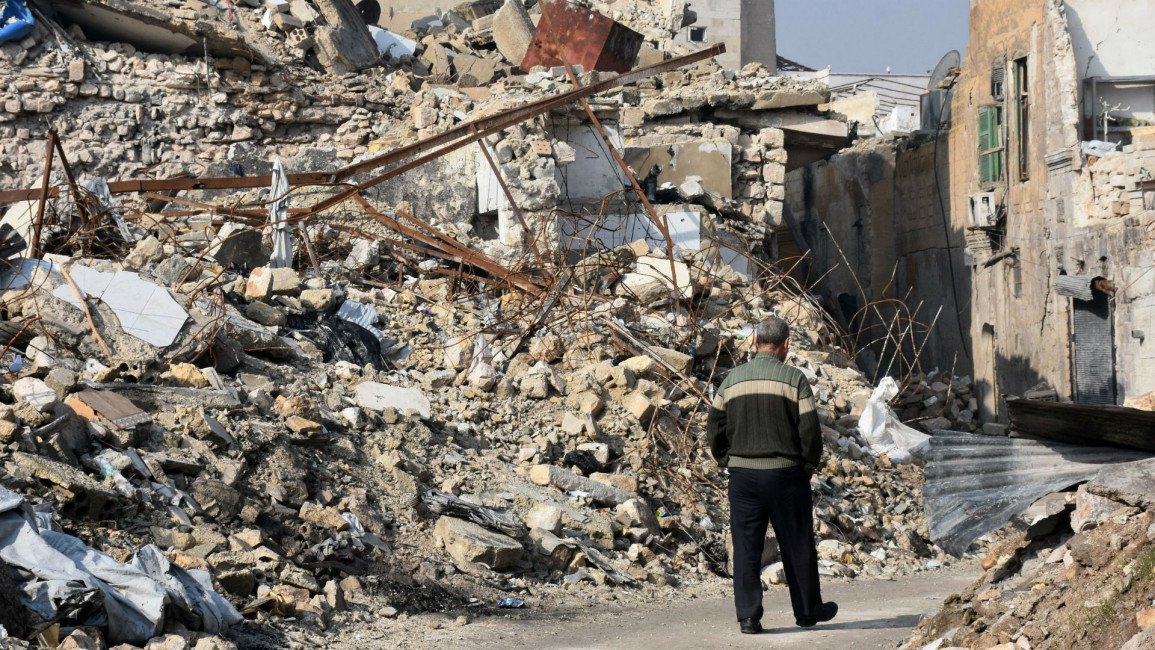 Aleppo destruction [AFP]