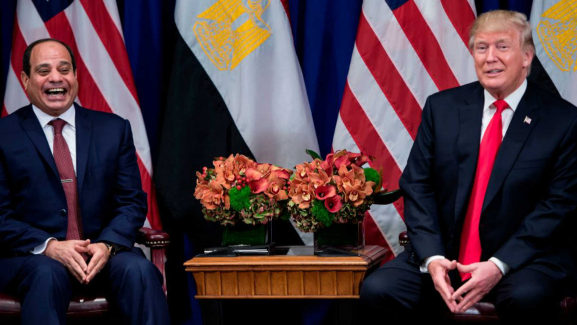 Sisi and trump - AFP