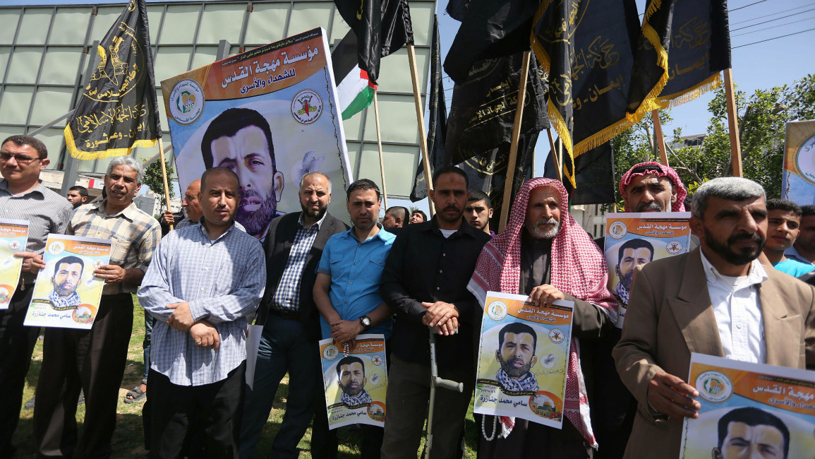 Palestinian prisoners protest