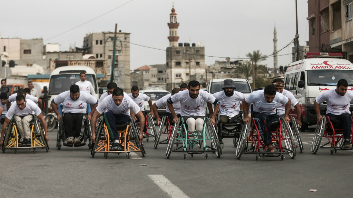 Wheelchair marathon in Gaza [Getty]