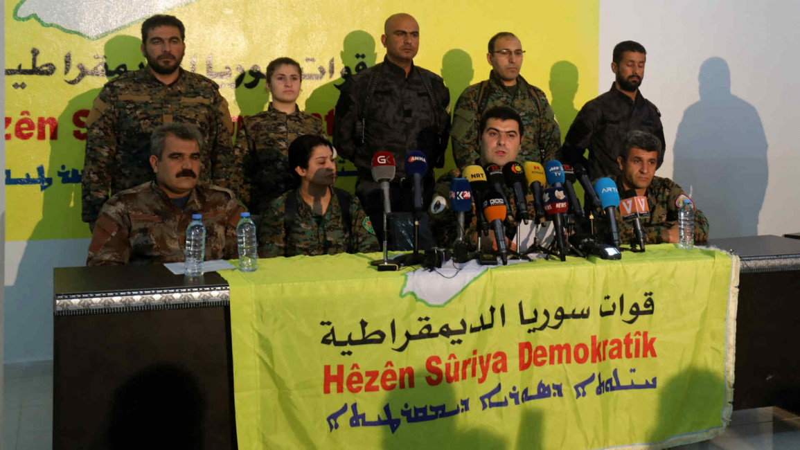 SDF press conference northern Syria
