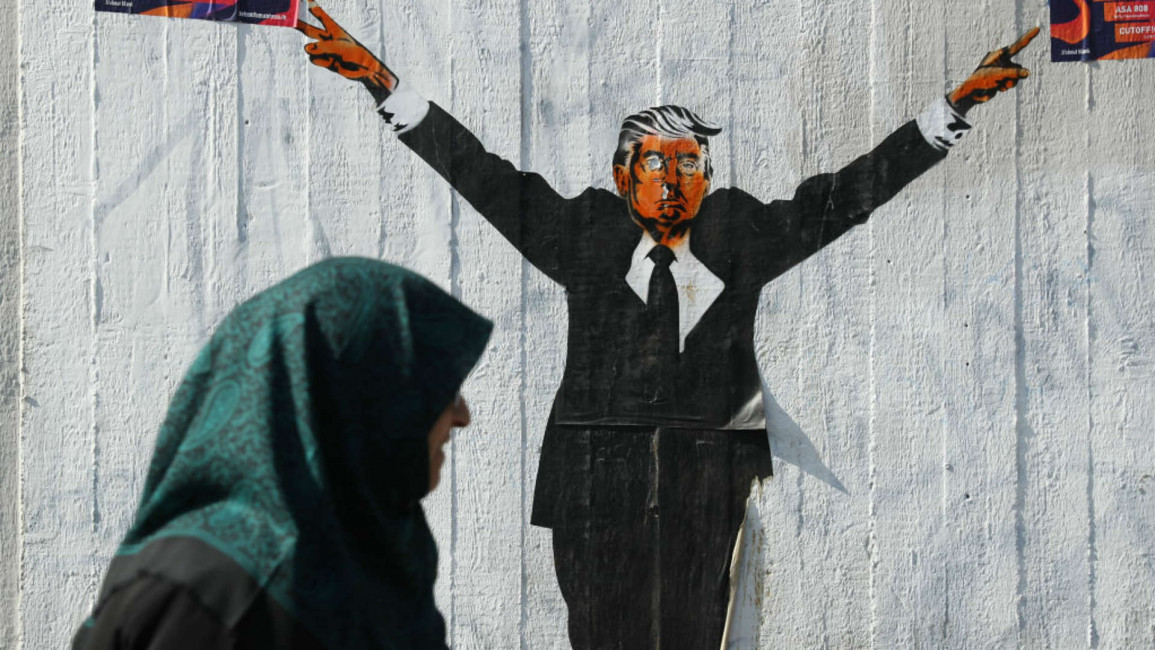 Trump Muslim graffiti - Getty