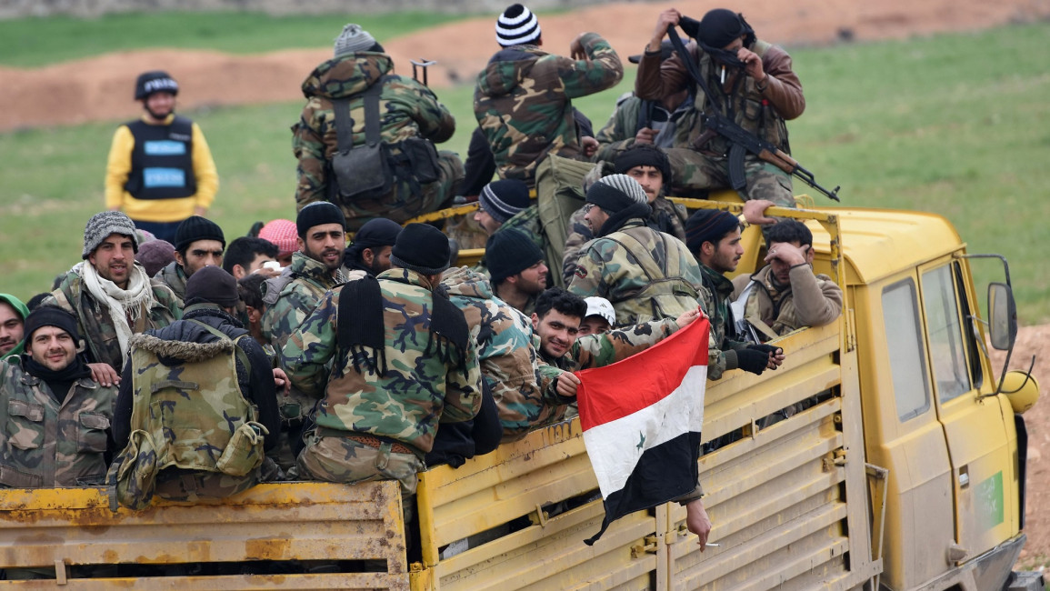  regime troops saraqeb syria