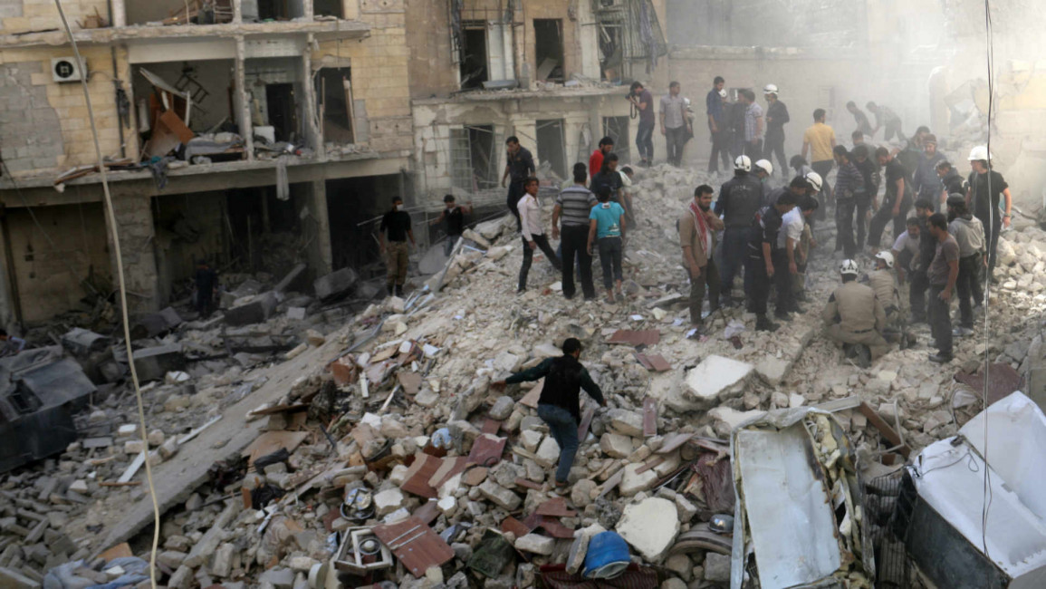 Barrel bomb Aleppo - AFP