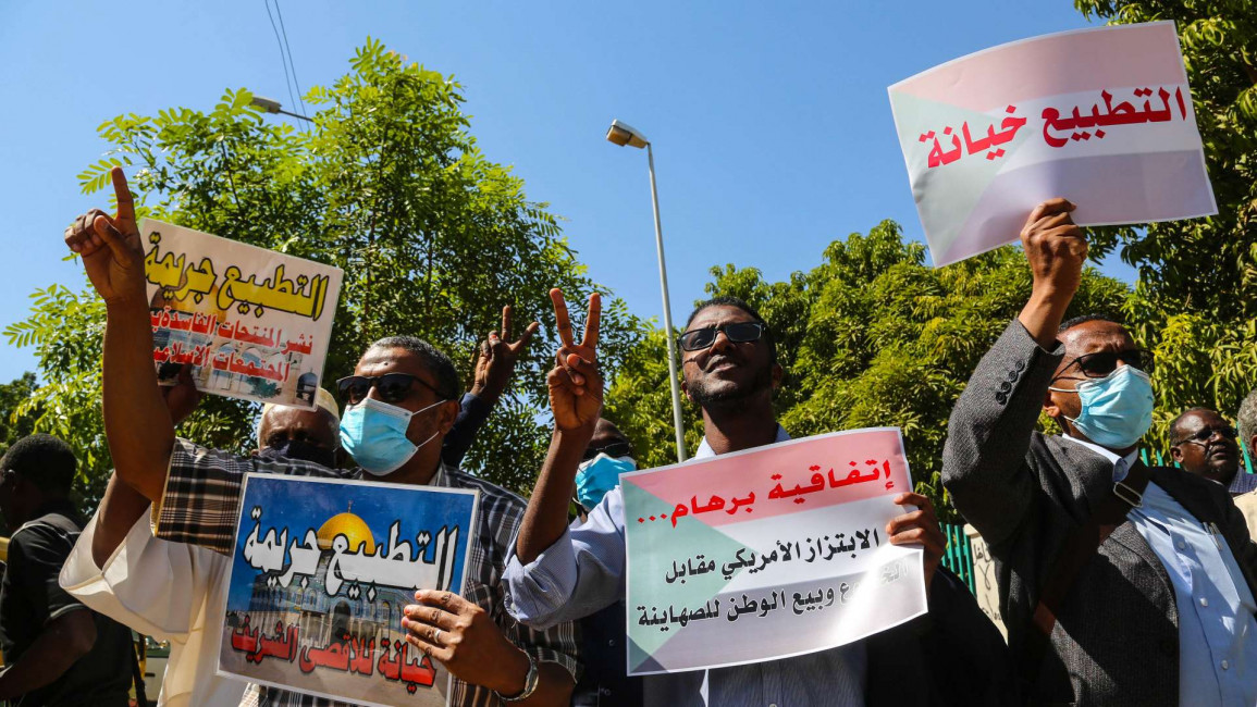 sudan normalisation protest